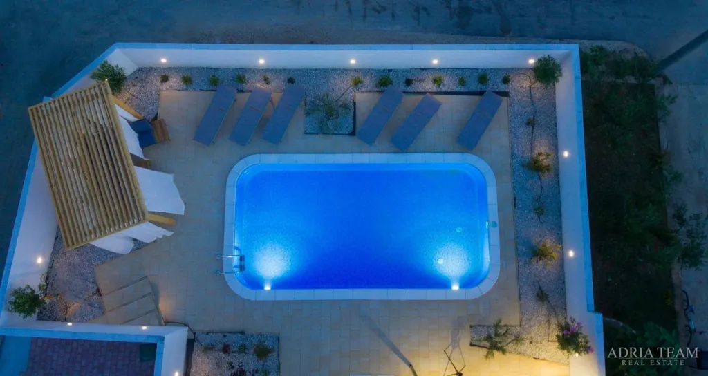 Vista aerea - Apartment House with Pool in Posedarje
