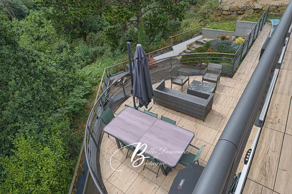 Terrasse - Villa d'Architecte avec Vue Mer à Trébeurden