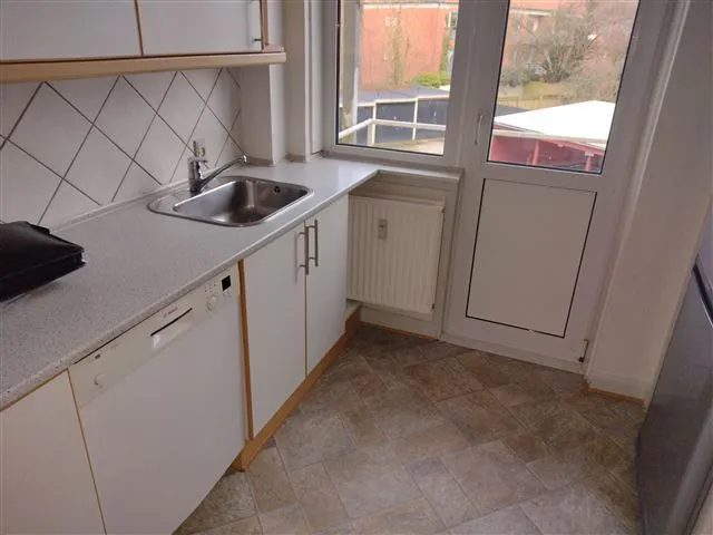 Kitchen - Renovated Flat with Two Balconies in Odense C