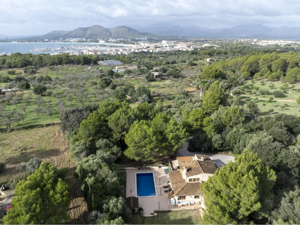 Vue aérienne - Rustic House with Pool near Alcúdia Port