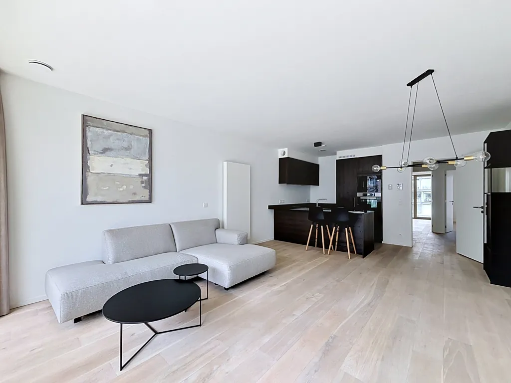Séjour - Appartement 2 Chambres avec Vue Canal à Bruxelles