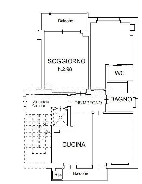 Plaan - Rustic Apartment with Panoramic View in Verzuolo