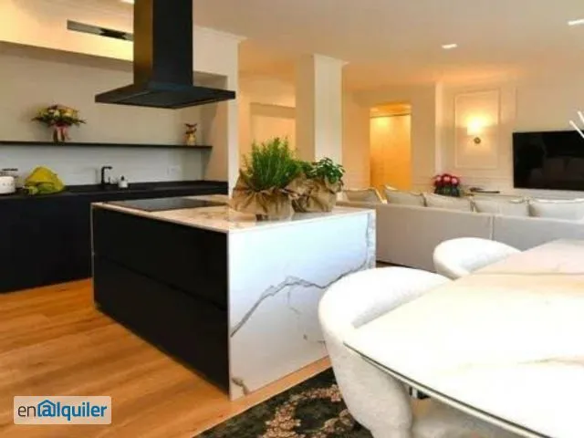 Köök - Apartment with Air Conditioning in Lagasca, Madrid
