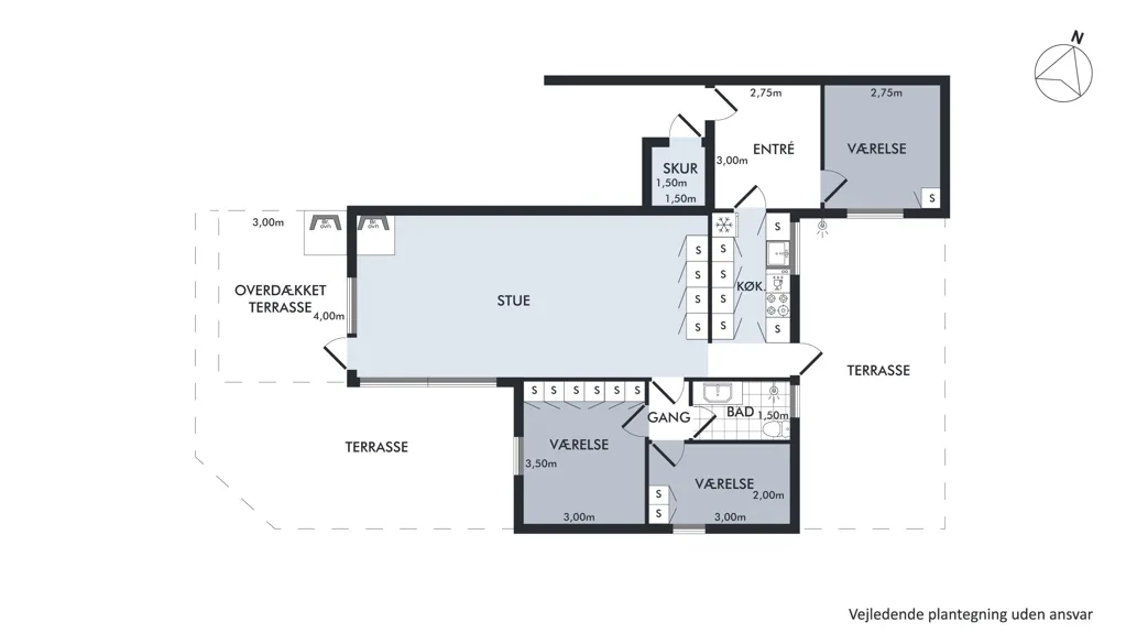 Plan - Charming Holiday Home with Garden in Hejlsminde