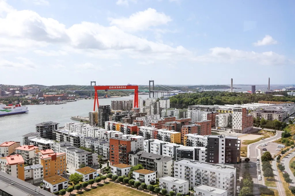 Vista aerea - Modern Flat with Terraces in Göteborg