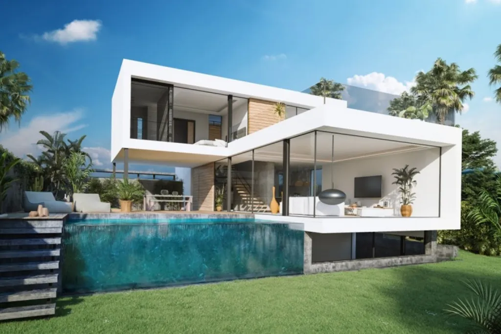 Piscina - Contemporary Villa with Sea View in El Paraíso