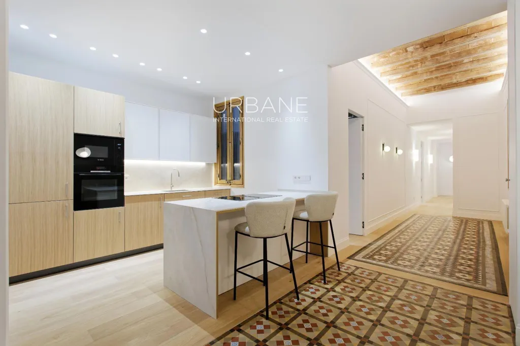 Cucina - Renovated Flat with Terraces in Eixample, Barcelona