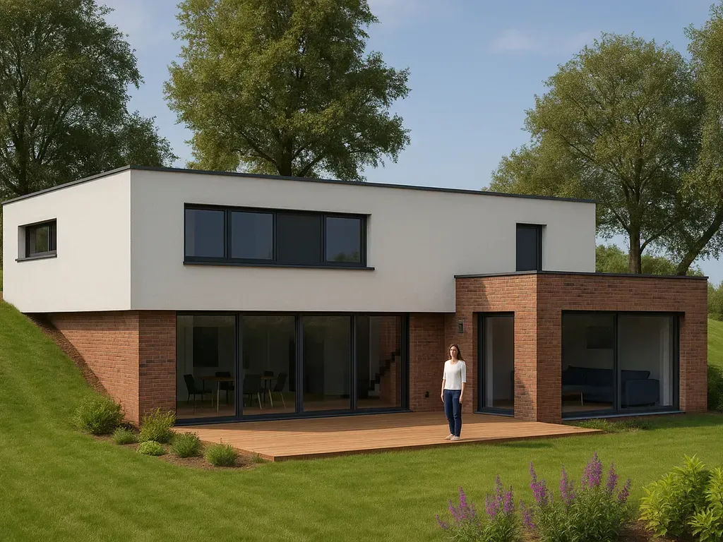 Contemporary House with Valley View in Trooz