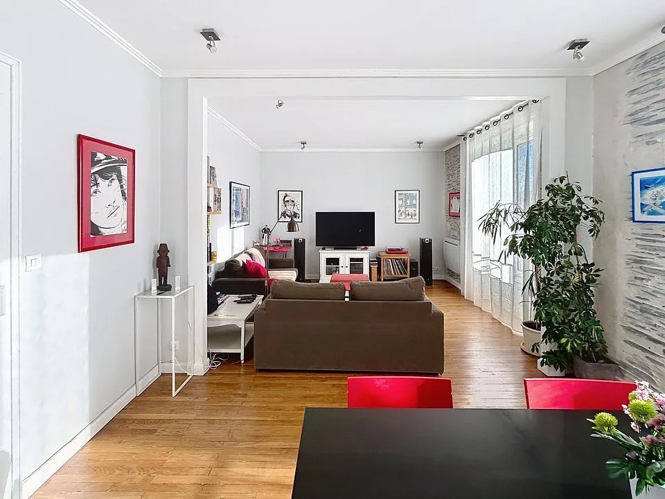 Living Room - Renovated Apartment with Views in Angers Centre