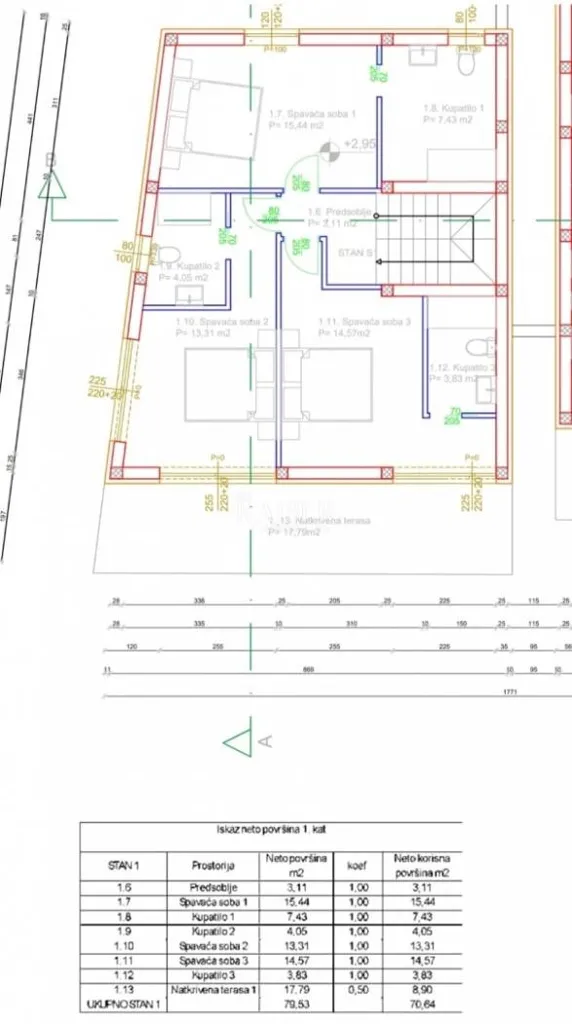 Floor Plan - Modern House with Pool in Brtonigla
