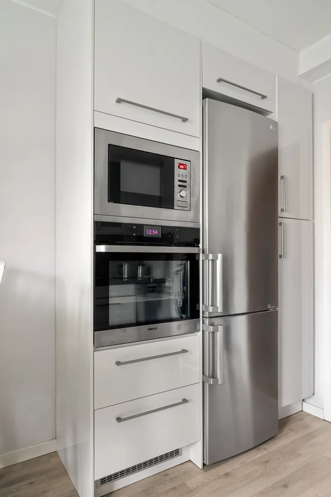 Kitchen - Renovated Apartment with Balcony in Södermanland