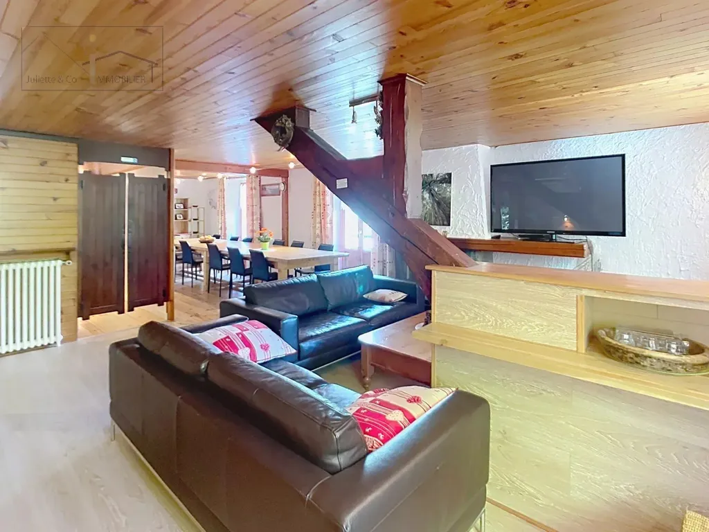 Séjour - Chalet de 9 Chambres avec Vue Montagne à Chamonix