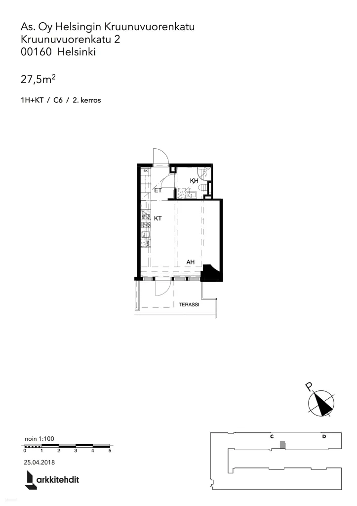 Plan - Modern Flat with Historic Charm in Katajanokka