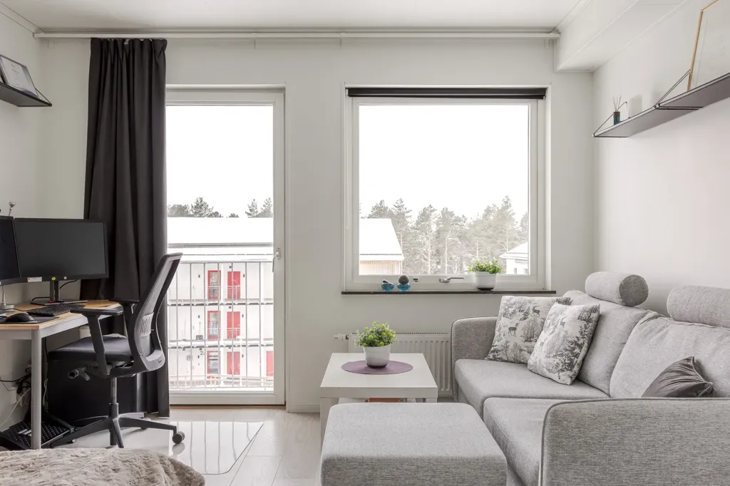 Elutuba - Modern Studio Flat with Balcony in Odenvallen