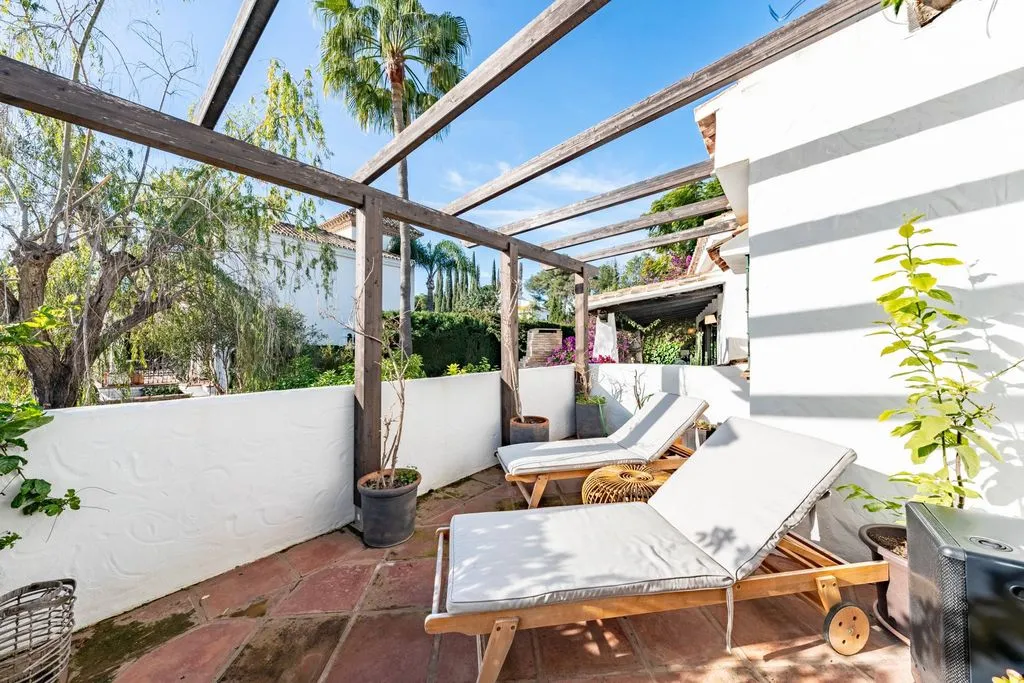 Terrace - Renovated Villa with Pool in Atalaya, Estepona