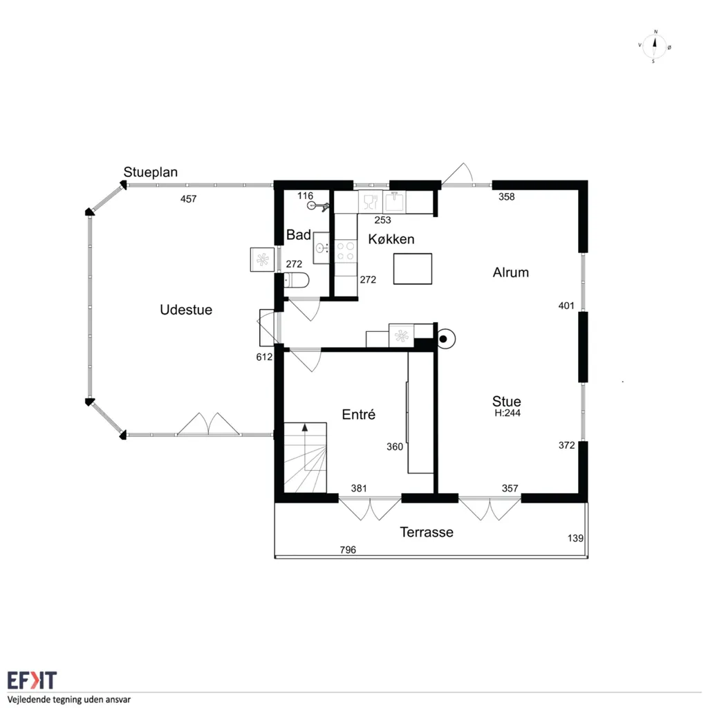 Maison 4 pièces à Langå