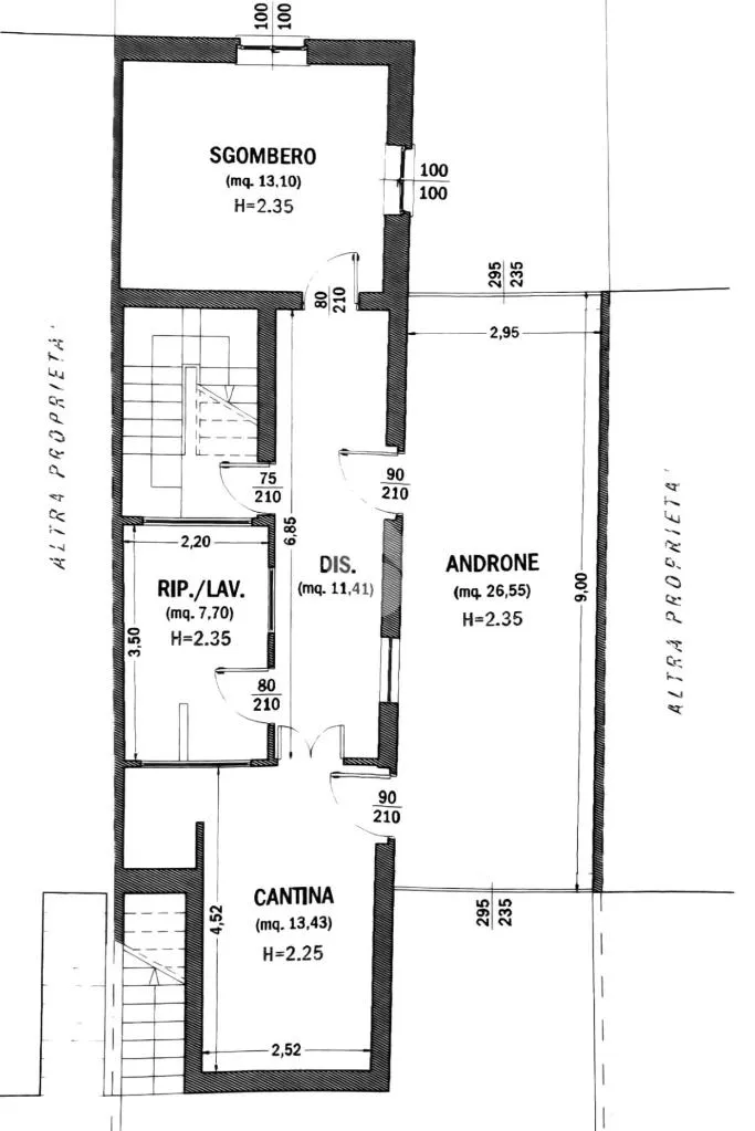 Planimetria - Terraced Villa with Garden in Broni