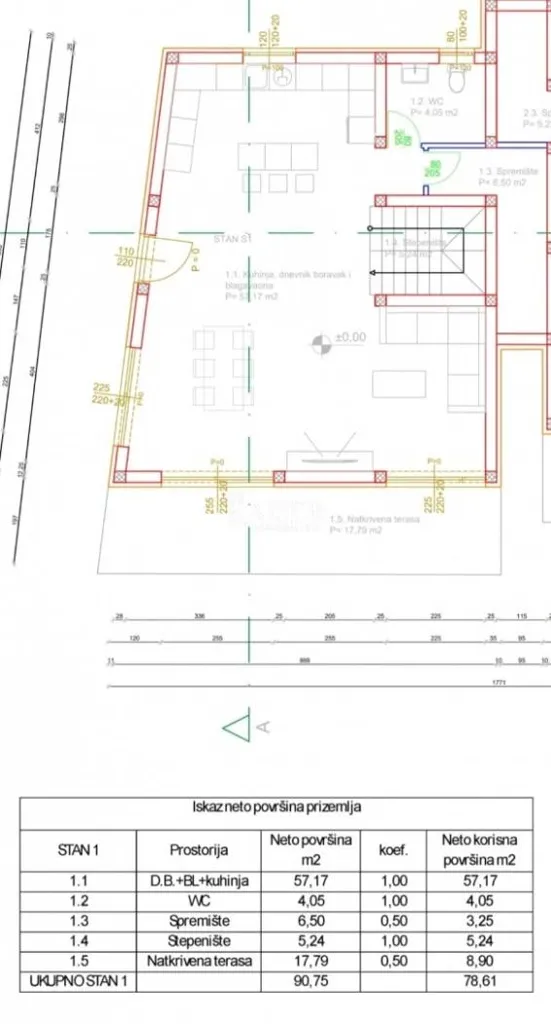 Floor Plan - Modern House with Pool in Brtonigla