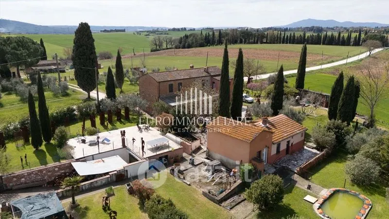 Vue aérienne - Rustic Casale with Pool in Castiglione del Lago