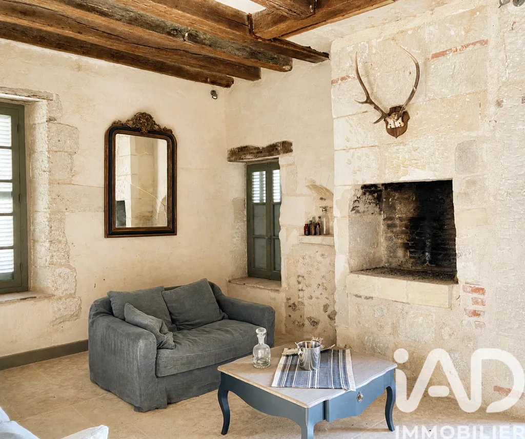 Living Room - Charming Townhouse in Pernay, Indre-et-Loire