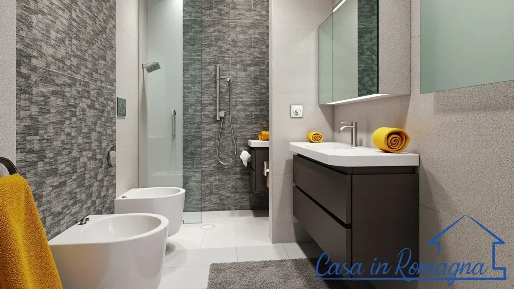 Salles de bain - Modern Apartment with Balcony in Bellaria-Igea Marina