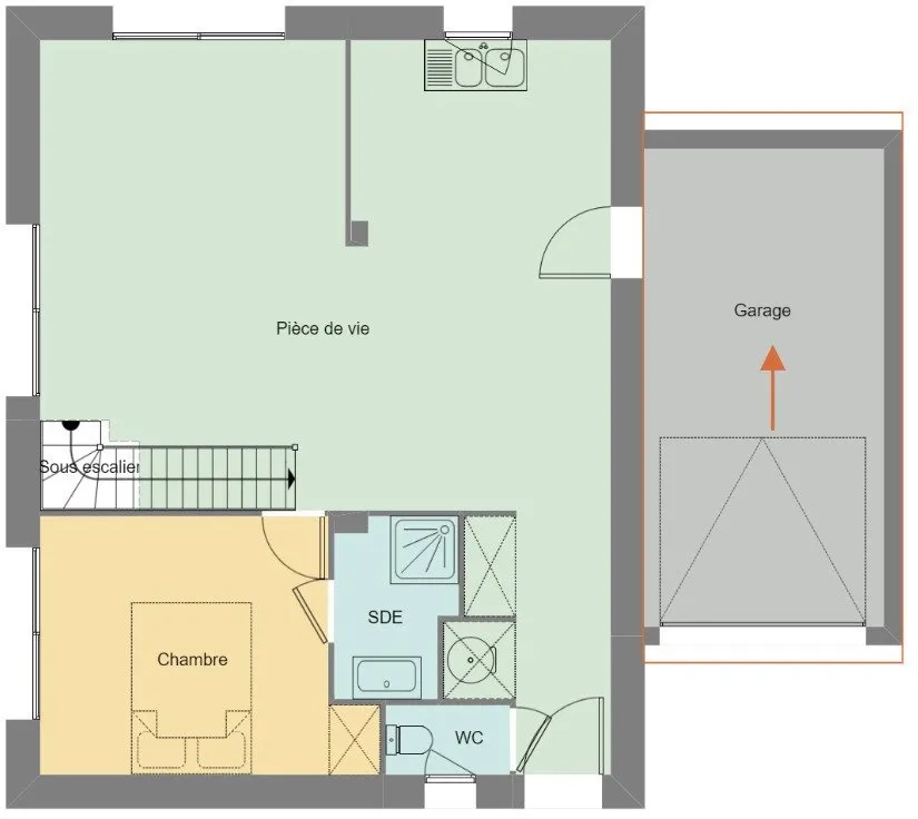 Plan - Maison à Construire avec Jardin à Plabennec
