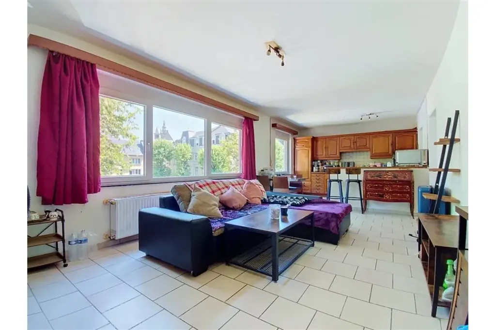 Séjour - Appartement Charmant au Centre d'Arlon