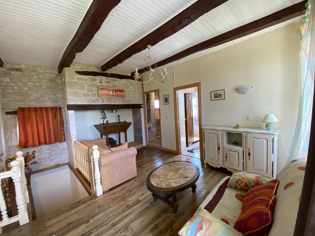 Living Room - Authentic Stone Farmhouses in Saint-Matré