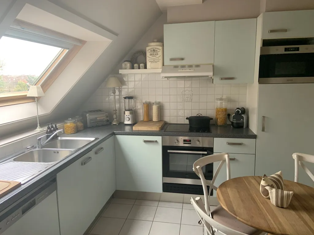 Köök - Duplex Apartment with Terrace in Waregem