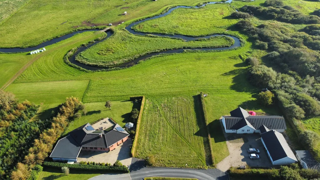 Õhuvaade - Building Plot with River View near Ringkøbing