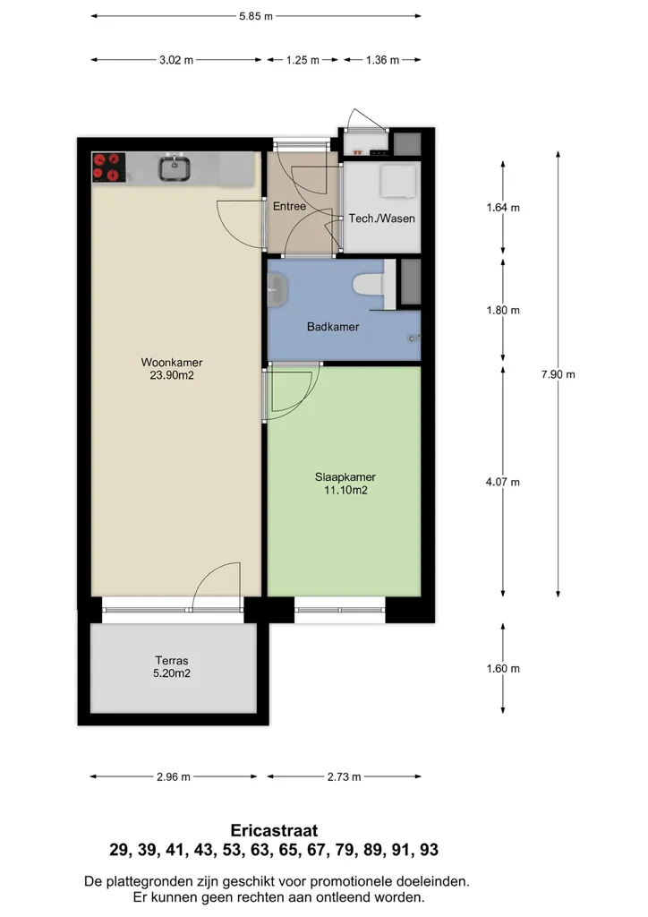 Planimetria - Modern Apartment with Balcony in Eindhoven