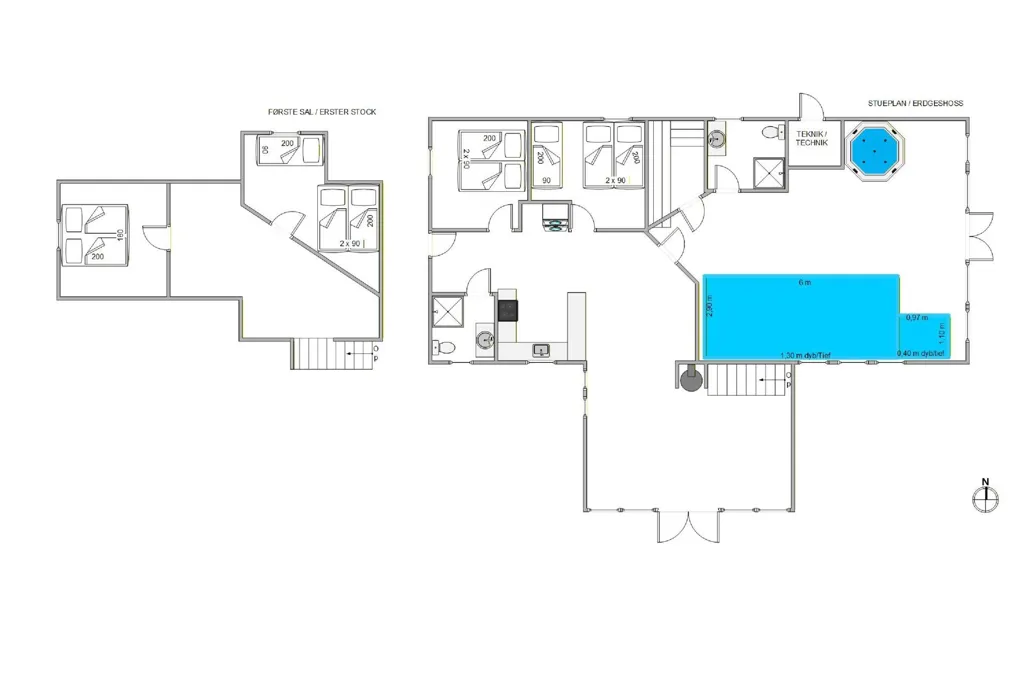 Maison 5 pièces à Nørre Nebel