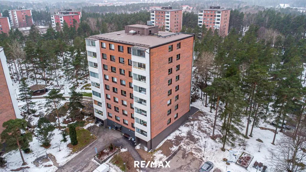 Vue aérienne - Renovated Flat with Glazed Balcony in Nättinummi