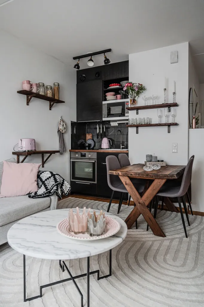 Séjour - Compact 1-Bedroom Flat with Garden View in Uppsala