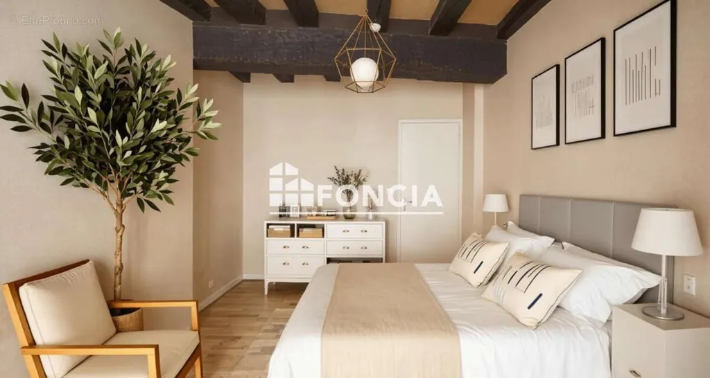 Chambres - Appartement F2 avec Charme dans l'Hypercentre