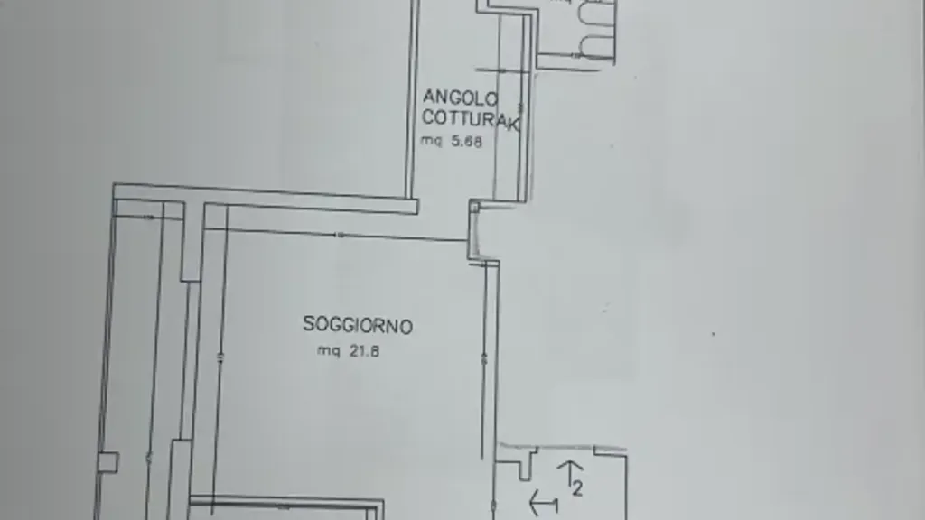 Plan - Fully Rented Flat with Balcony in Florence