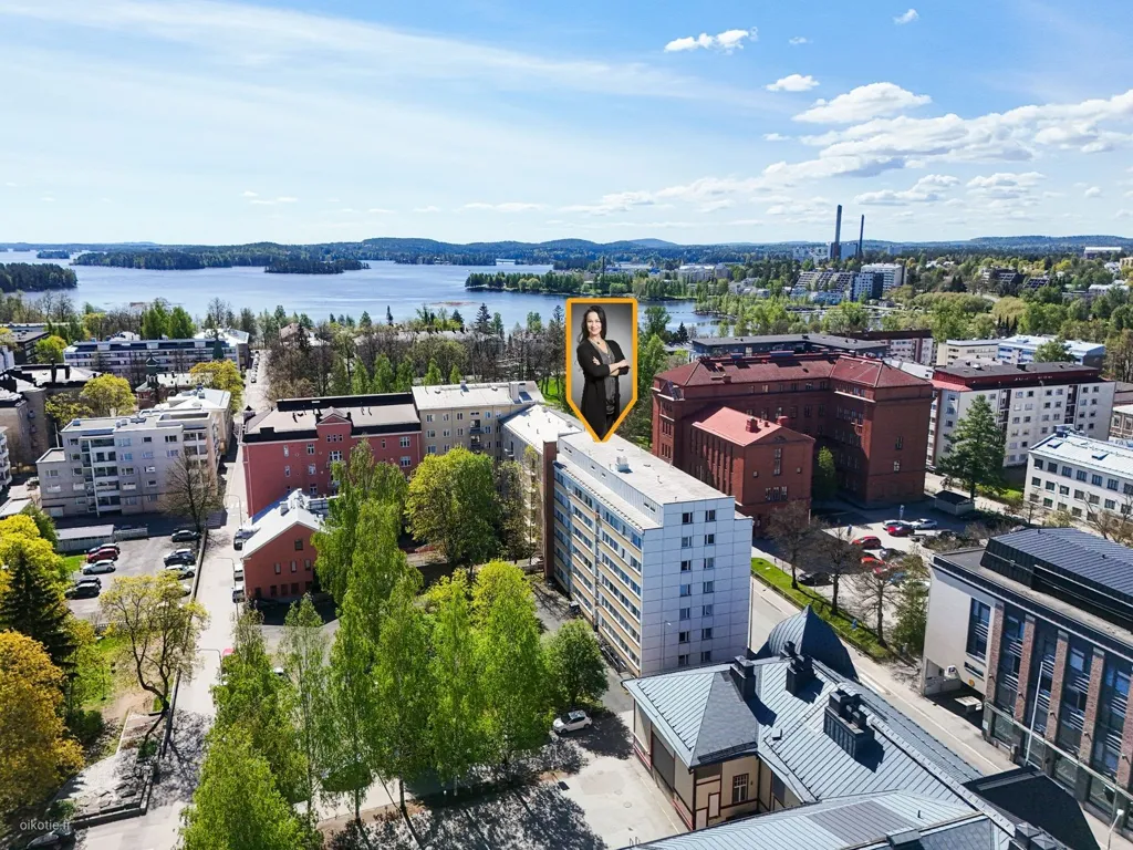 Aerial - 1-Bedroom Flat with Central Location in Kuopio