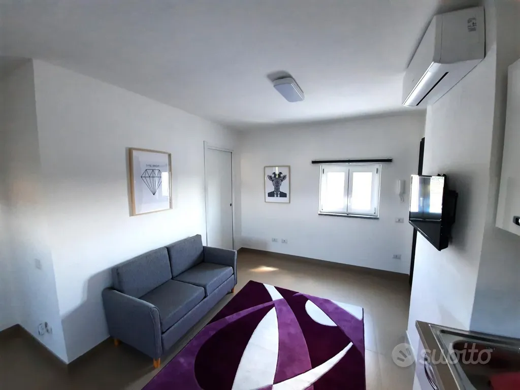 Séjour - Rear Attic Apartment with Balcony in Viterbo Cappuccini