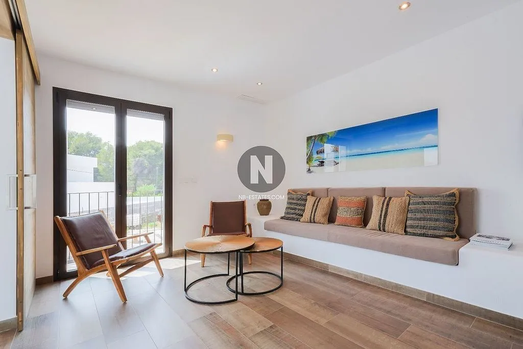 Living Room - Chalet with Pool and Sea View in Cap Martí