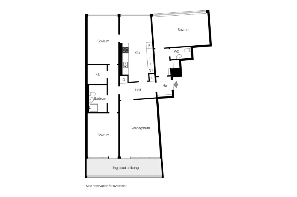 Plaan - Apartment with Renovation Potential in Grindtorp