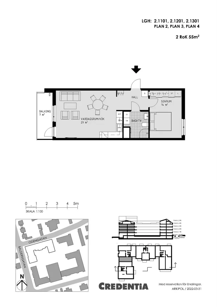 Planimetria - Apartment with West-Facing Balcony in Norrtälje