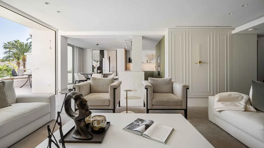 Living Room - Duplex Penthouse with Sea View in Marbella