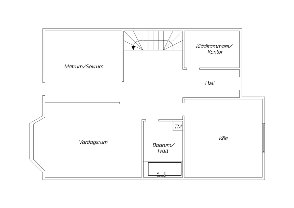 Floor Plan - Terraced House with Garden in Almby