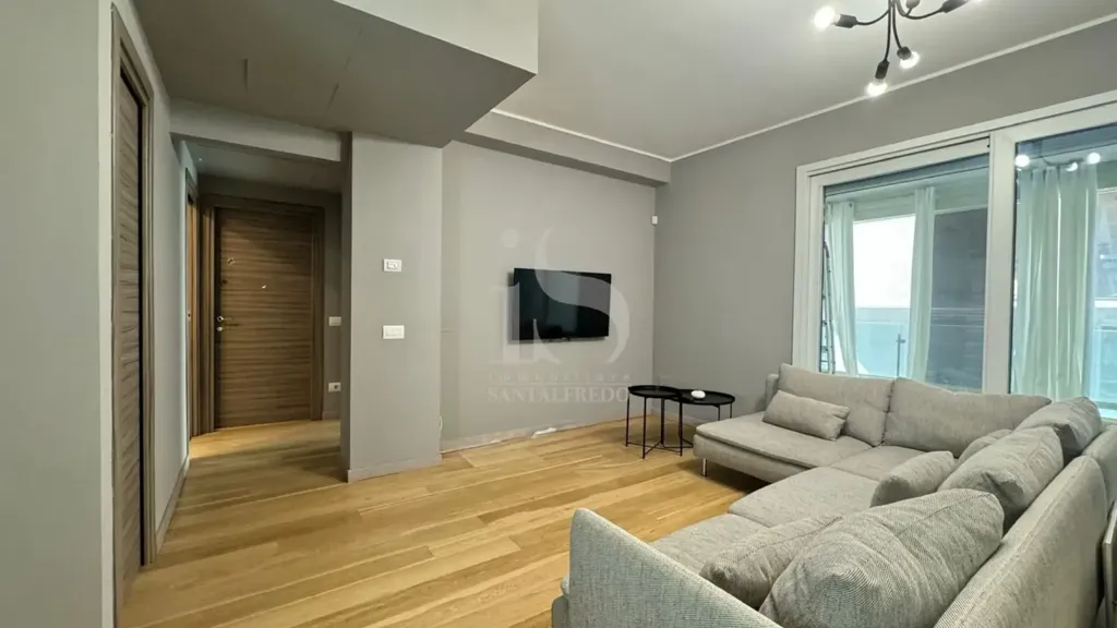 Séjour - Modern Trilocale with Terrace in Milan