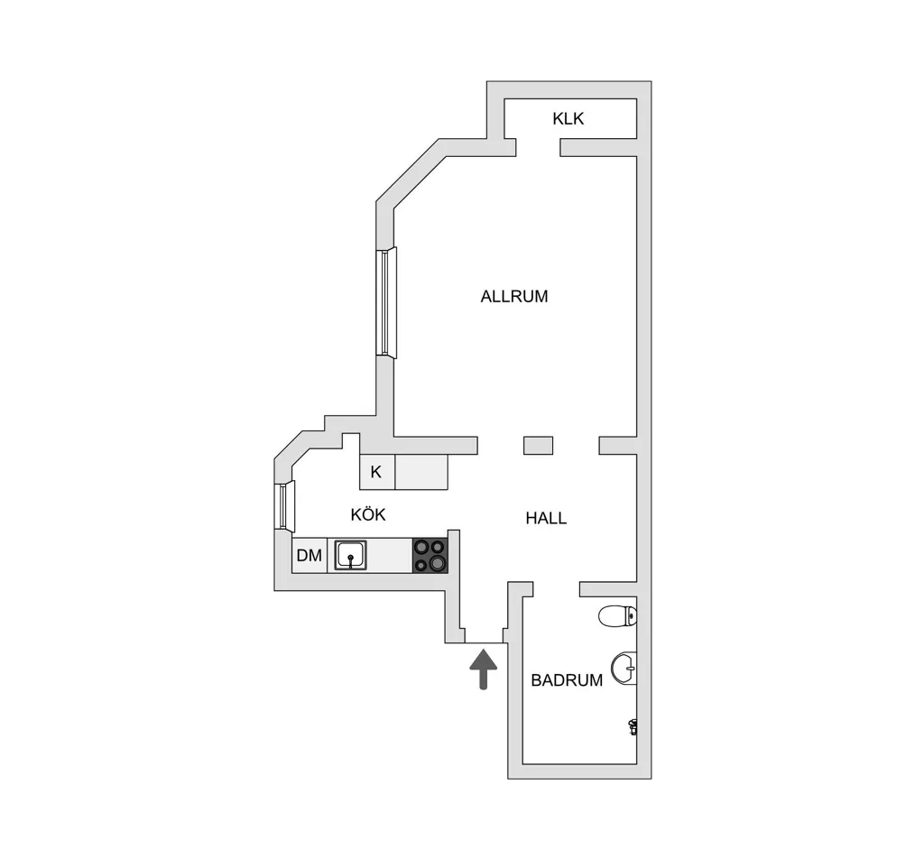 Plan - Charming Garden Flat in Södermalm