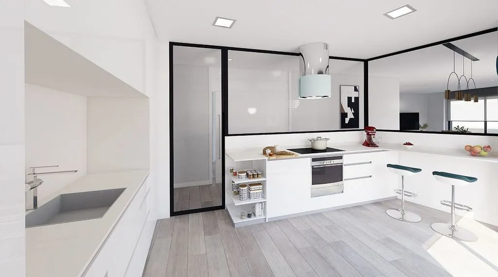 Köök - New Flat with Pool in Ferroviario Street