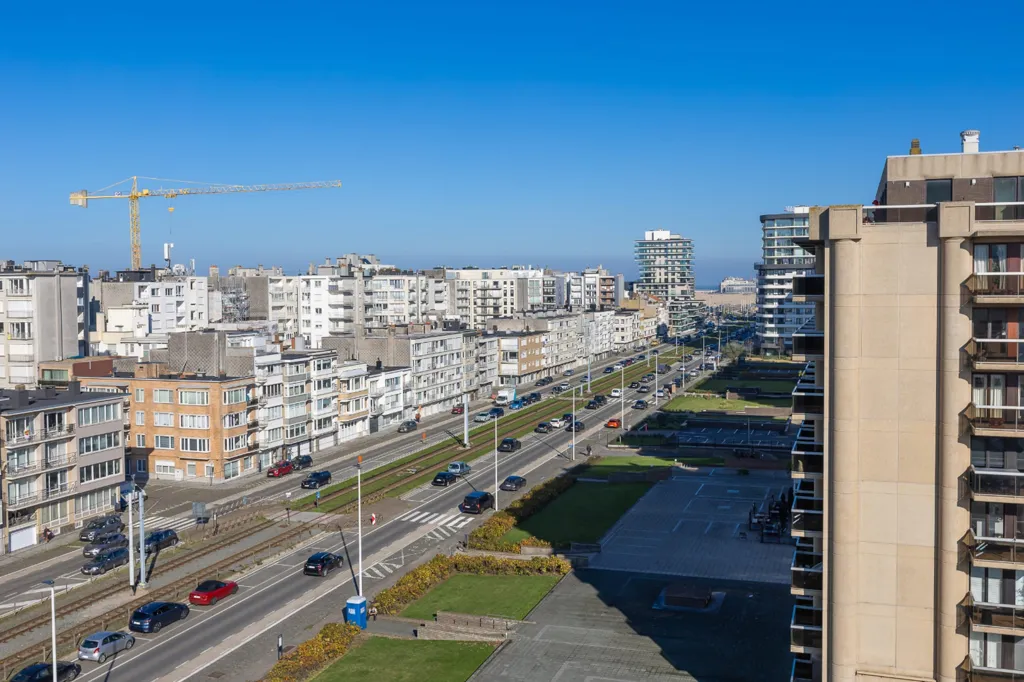 Vue aérienne - Penthouse Rénové avec Terrasse à Ostende