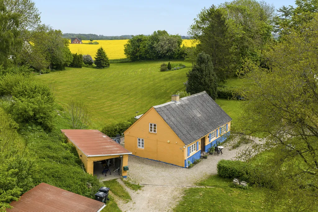 Vue aérienne - Villa with Workshop in Stenstrup