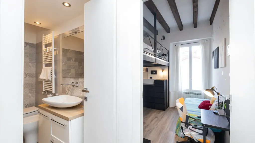 Bagni - Rustic-Style Flat with Terrace in Milan