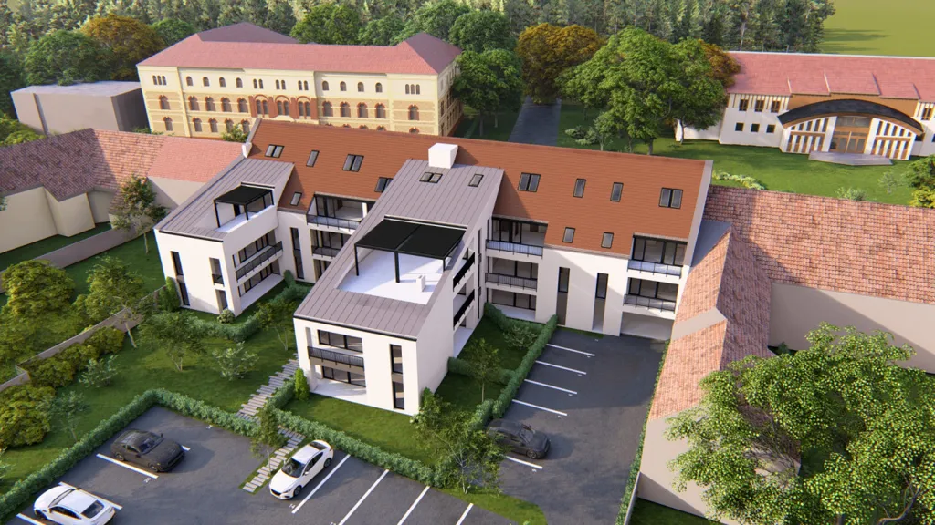Vista aerea - Modern Flats with Pool View in Makó